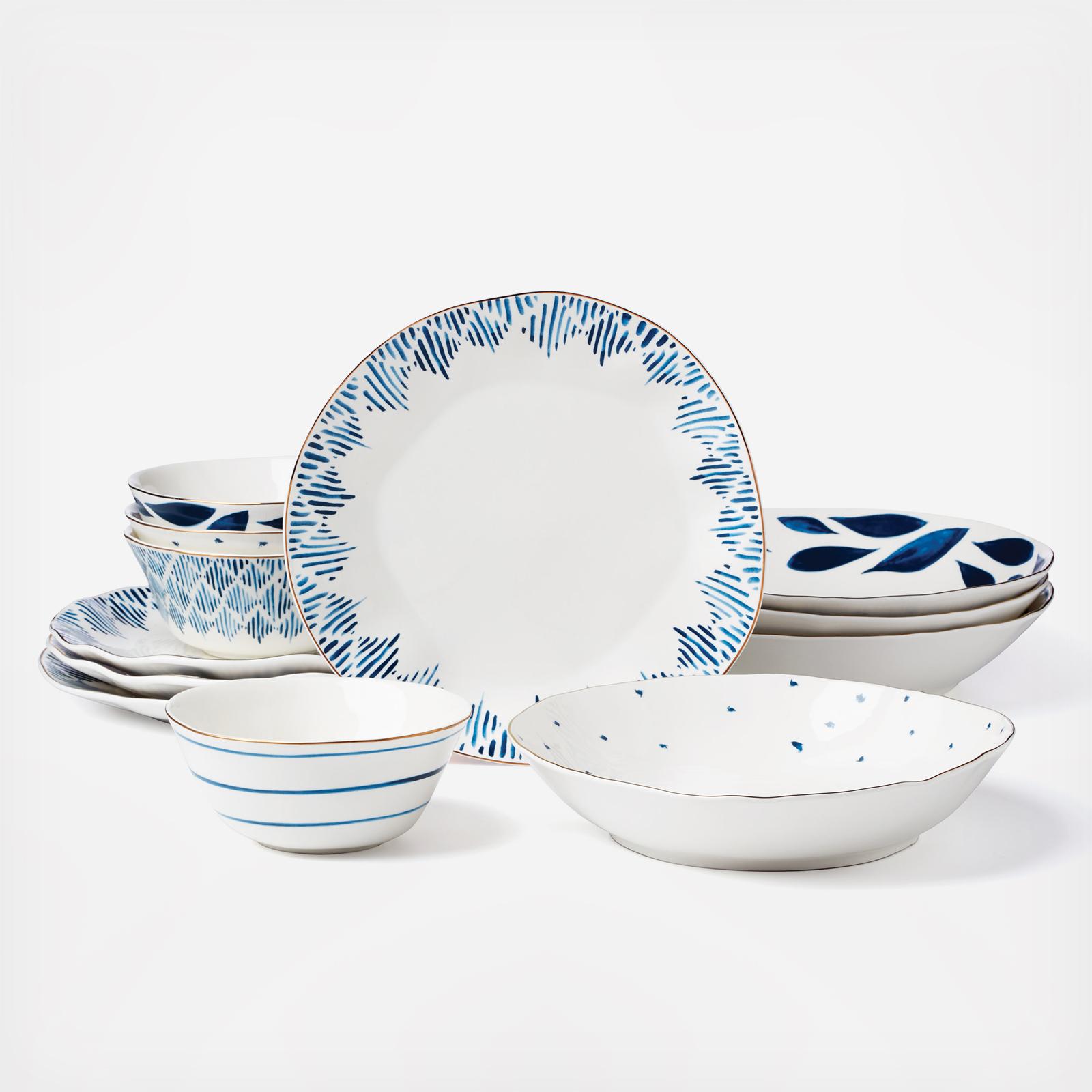Lenox, Blue Bay 12-Piece Dinnerware Set, Service for 4 | Zola