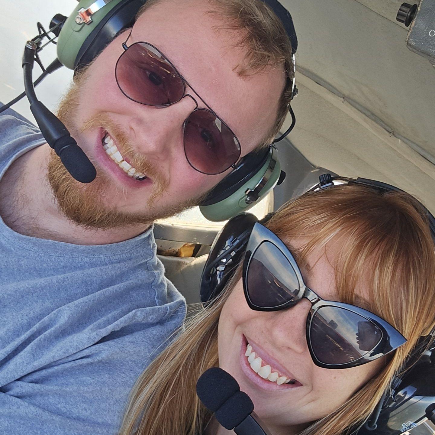 The first time Chase took Cassidy on a flight
