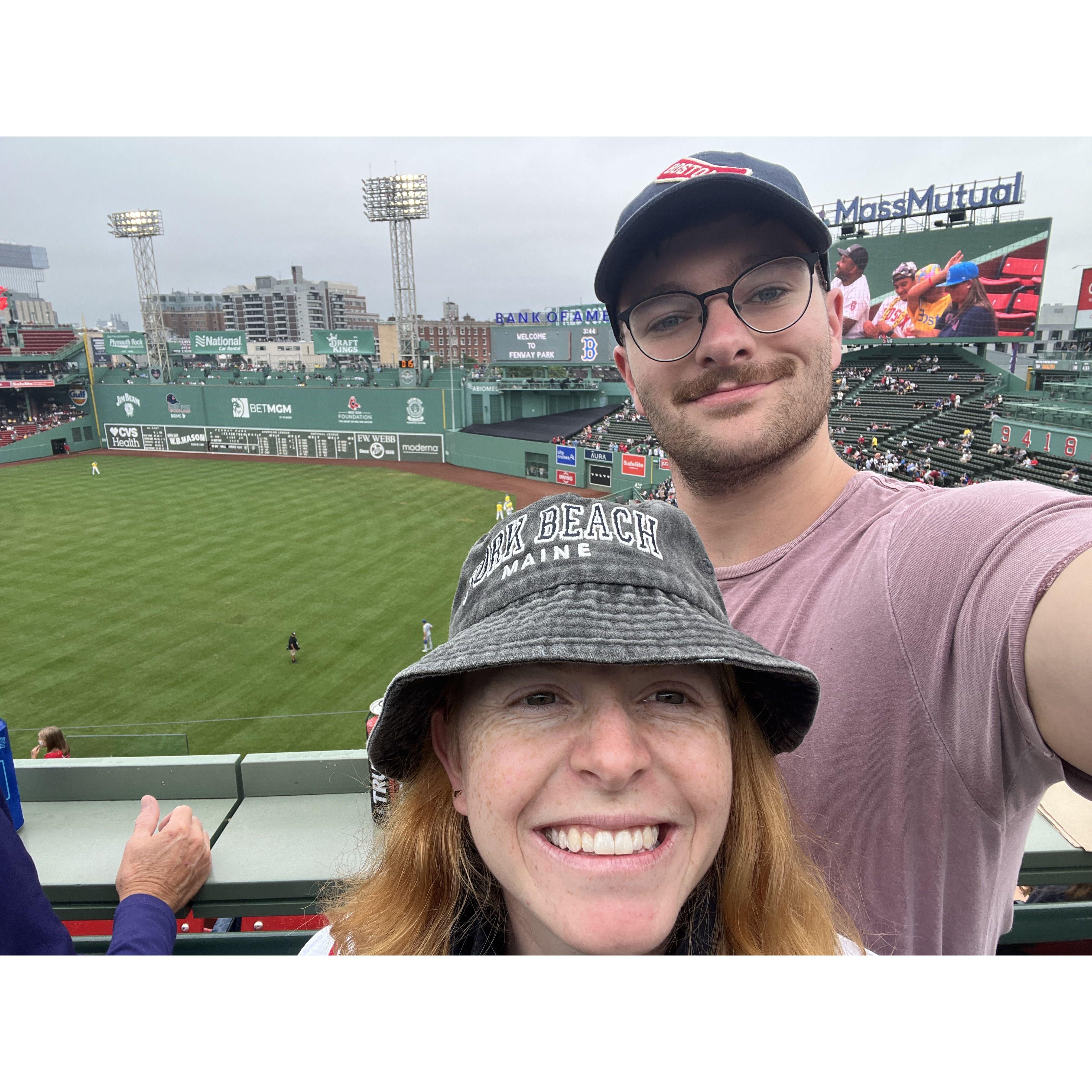 David's first Fenway Park game GO SOX!