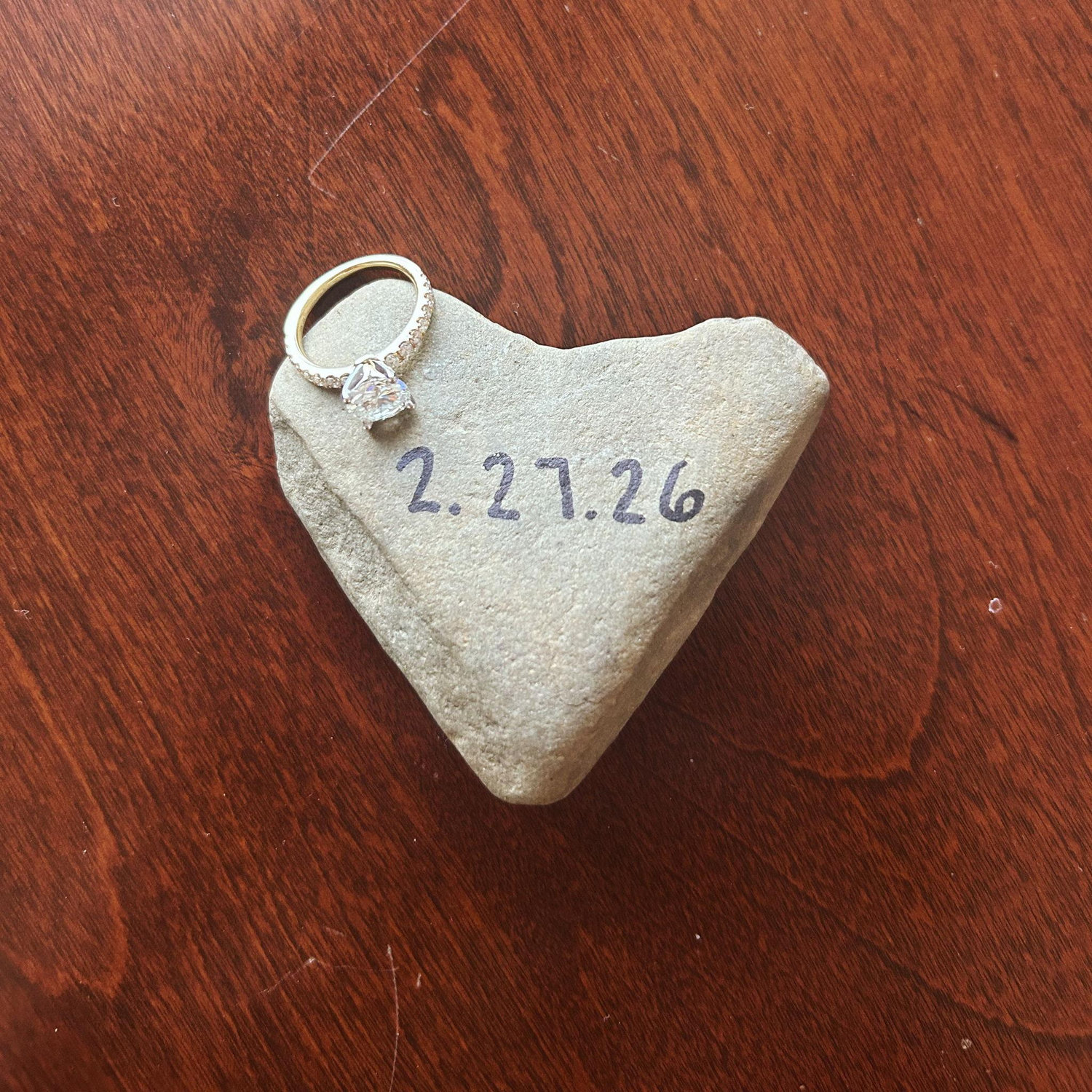 Heart rock from the proposal site!