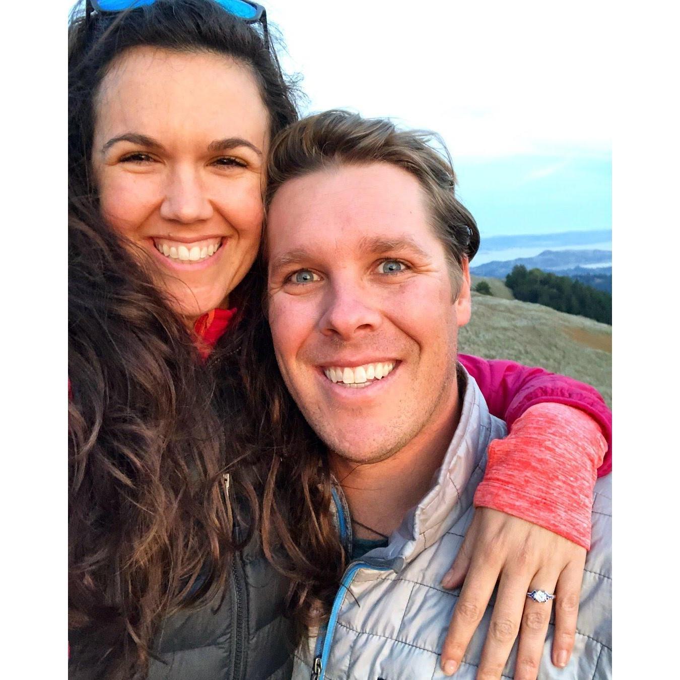 Right after we got engaged on Mount Tam