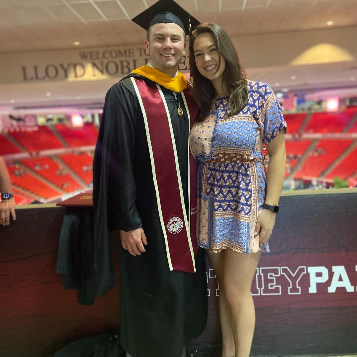 Tyler's graduation from his masters program at OU - May 2021