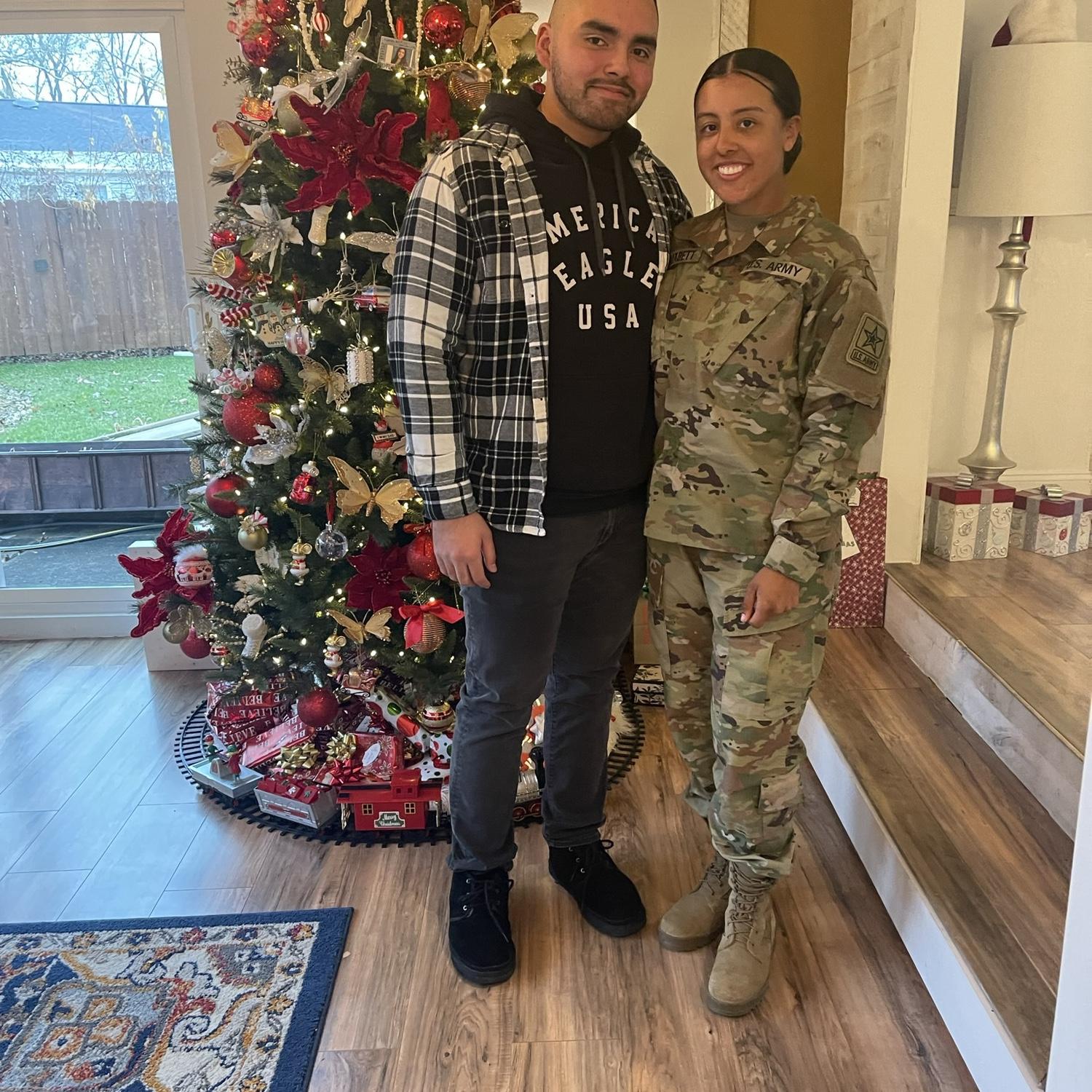 Valery came back from basic training!