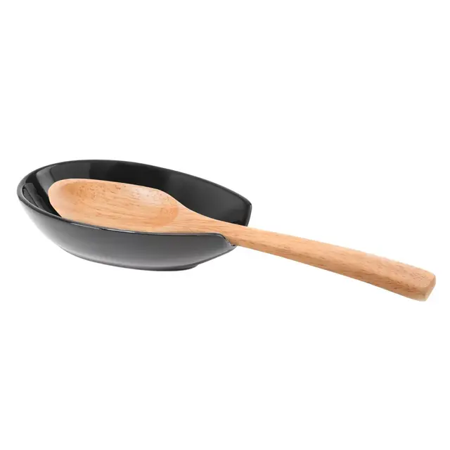 Simply Essential™ Ceramic Spoon Rest in Black