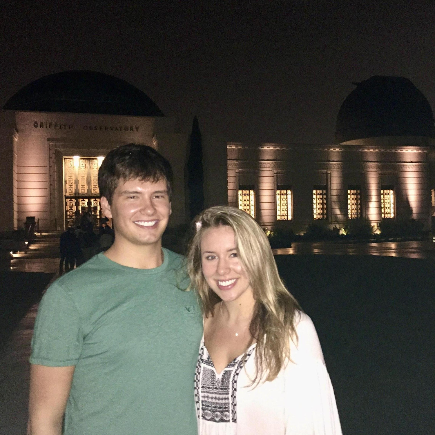 Our first instagram post together - Zach surprised me with a visit to the Griffith Observatory even though it was raining!