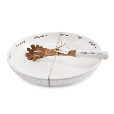 Mud Pie® "Endless Pastabilities" 2-Piece Pasta Bowl and Server Set