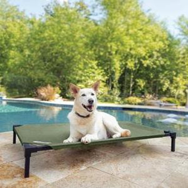 Coolaroo HeatShield Cooling Fabric Elevated Dog Bed