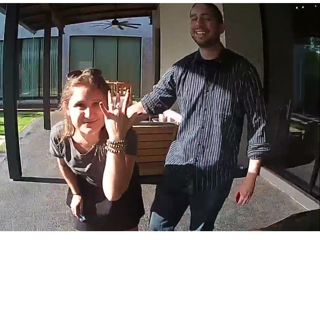 That moment when you just get proposed to and you realize there's been a camera watching you the entire time.