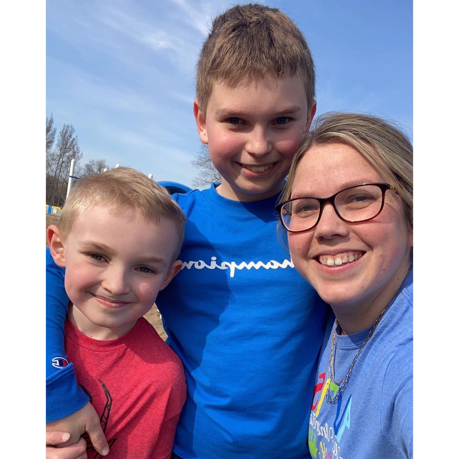 Summers off gives this bride plenty of extra time with her bonus sons!