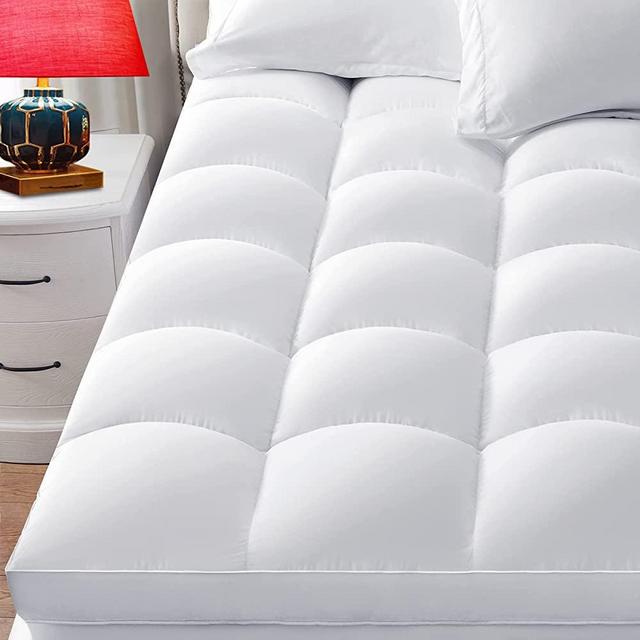 CHOKIT Luxury Soft 5D Spiral Fiber Queen Mattress Topper, Extra Thick Mattress Pad Cover for Back Pain Relief, Cooling Breathable Pillow Top Protector with 8-21" Deep Pocket, All Season Bedding