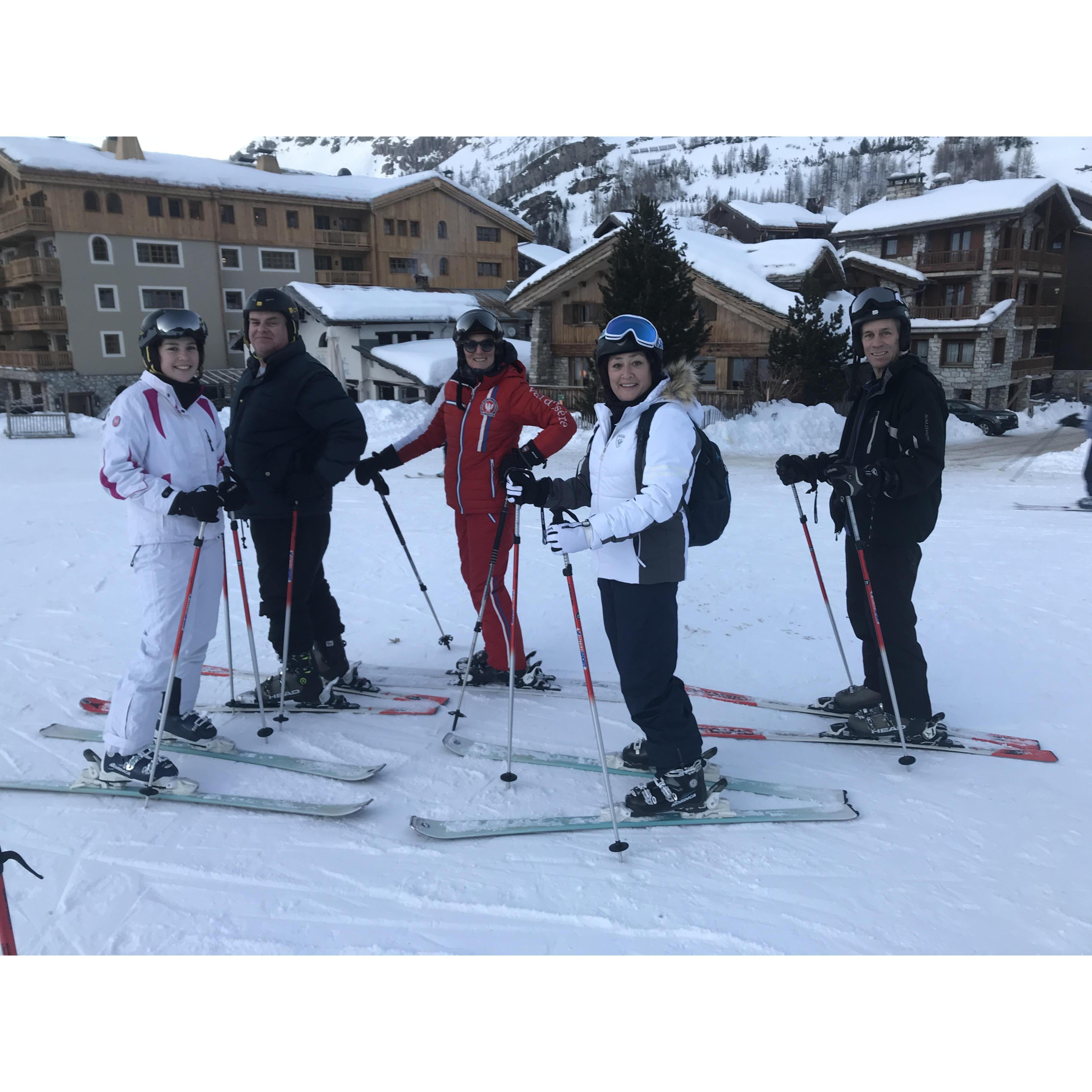 January 2020 the Matthews gang and Jim in Val D'Isere - our last big trip before COVID hit.