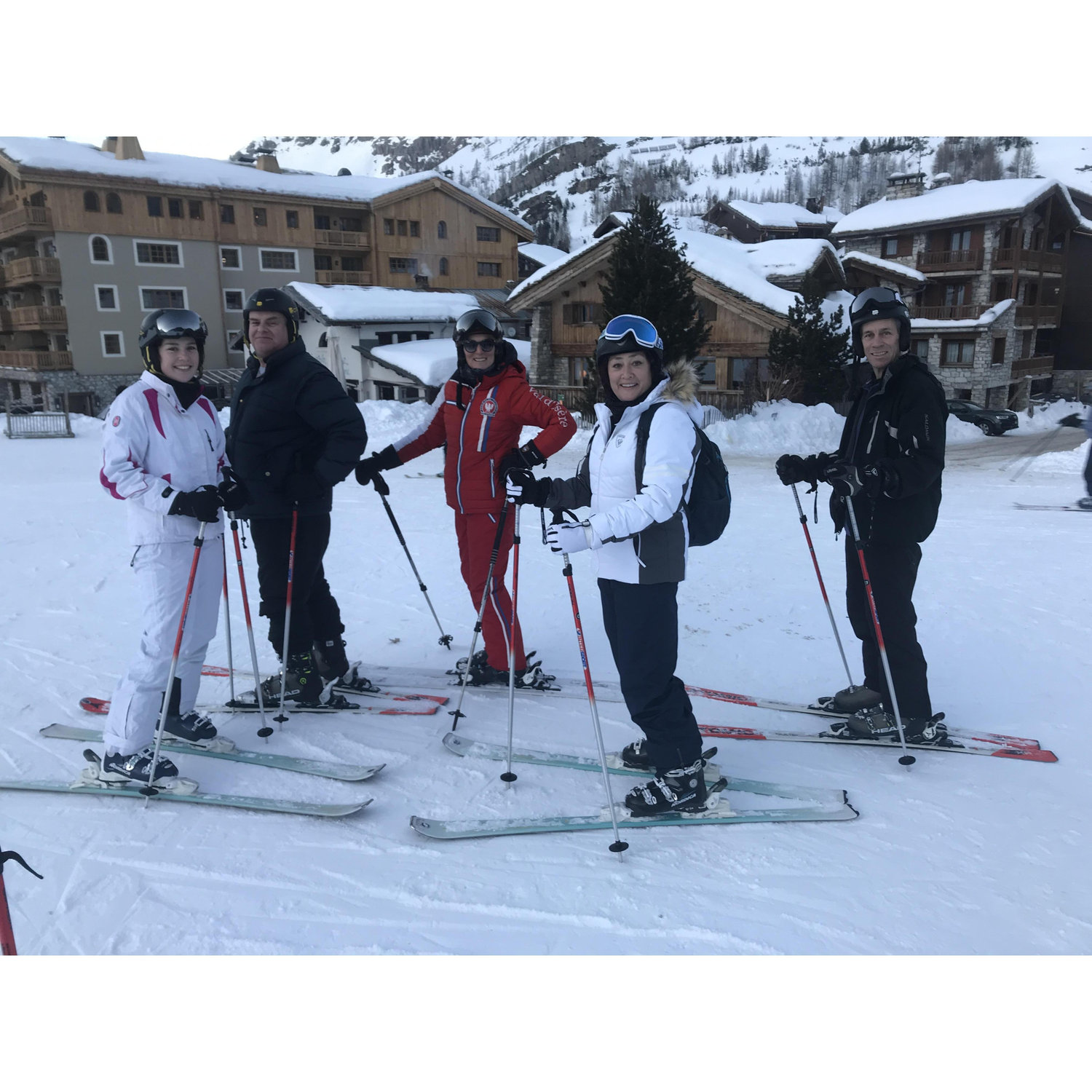 January 2020 the Matthews gang and Jim in Val D'Isere - our last big trip before COVID hit.