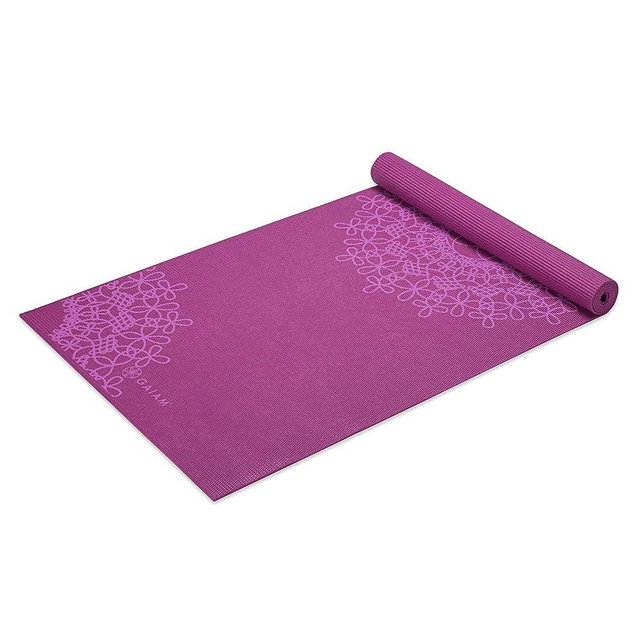 Gaiam Print Yoga Mat, Non Slip Exercise & Fitness Mat for All Types of Yoga, Pilates & Floor Exercises