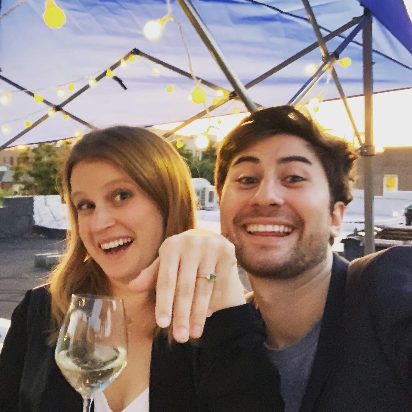 Davy's surprise proposal on the rooftop of their Astoria apartment!