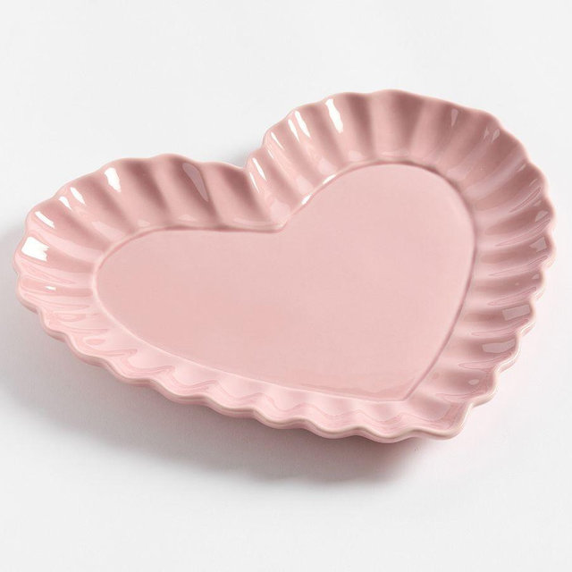 Heirloom Scalloped Heart Stoneware Serving Platter