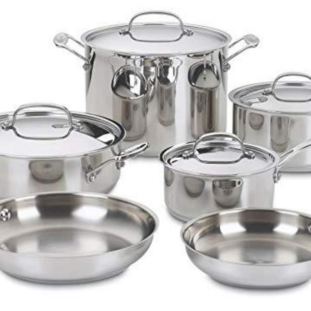 Cuisinart 77-10 Chef's Classic Stainless 10-Piece Cookware Set