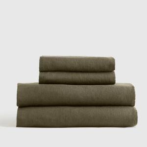 European Linen Sheet Set in Dusty Olive - Queen