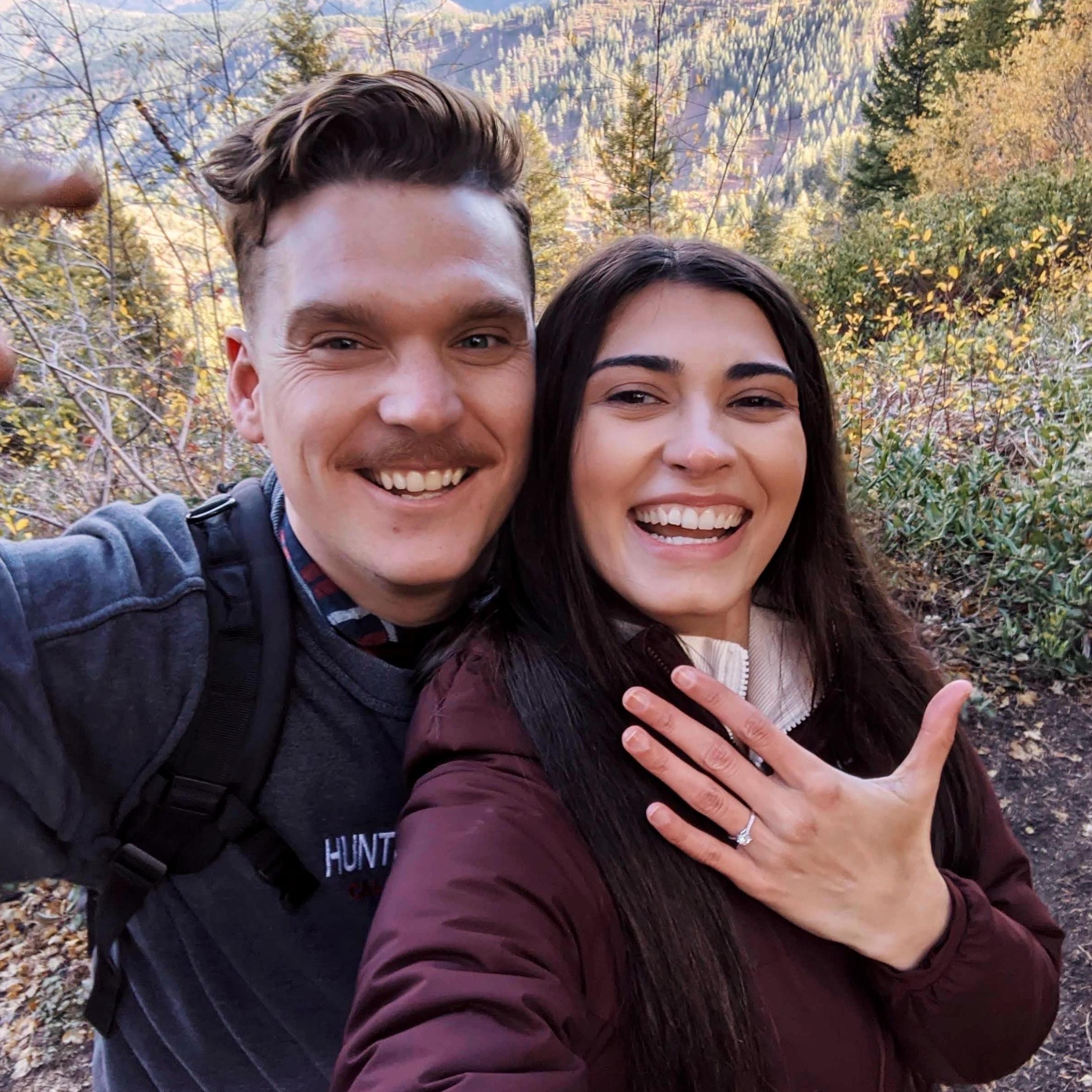 Our first photo of us together when we got engaged!