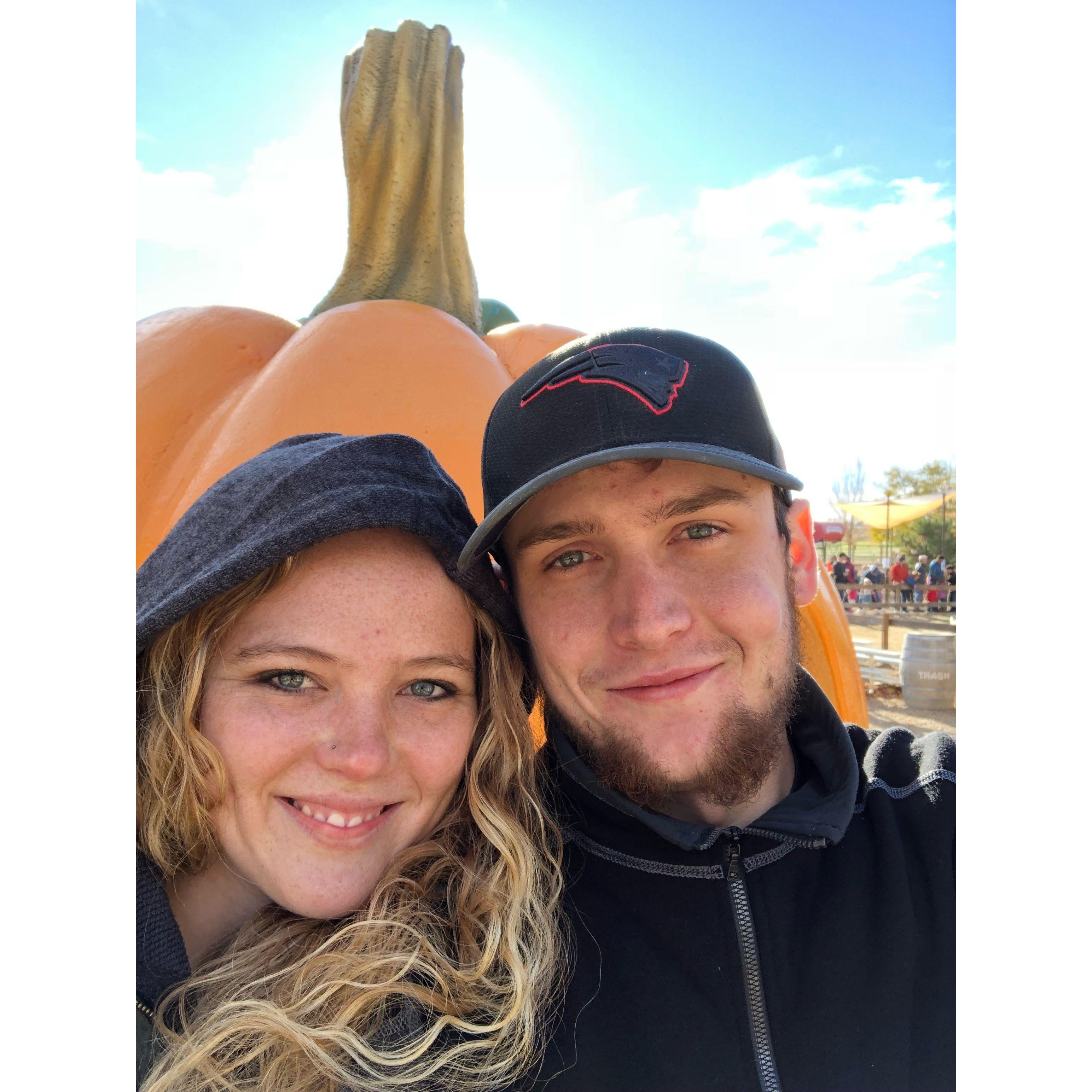 First Halloween at the pumpkin patch