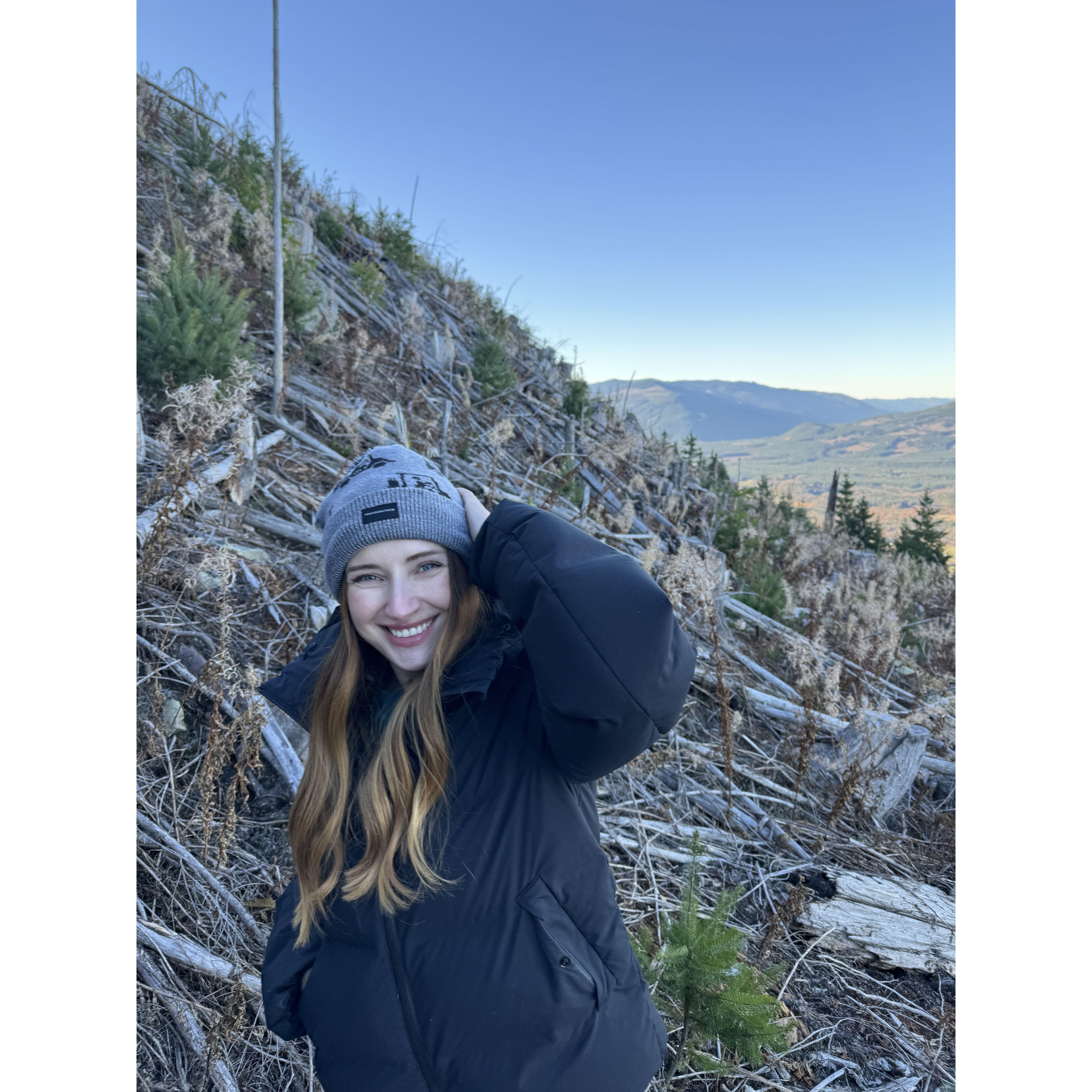 One of our first dates - driving Anita hours into the woods to find a Christmas tree. It was at this moment she realized this relationship would be an adventure - to say the least.