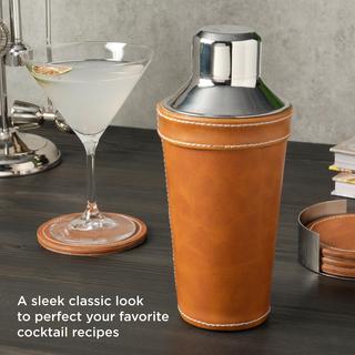 Leather Stitched Cocktail Shaker
