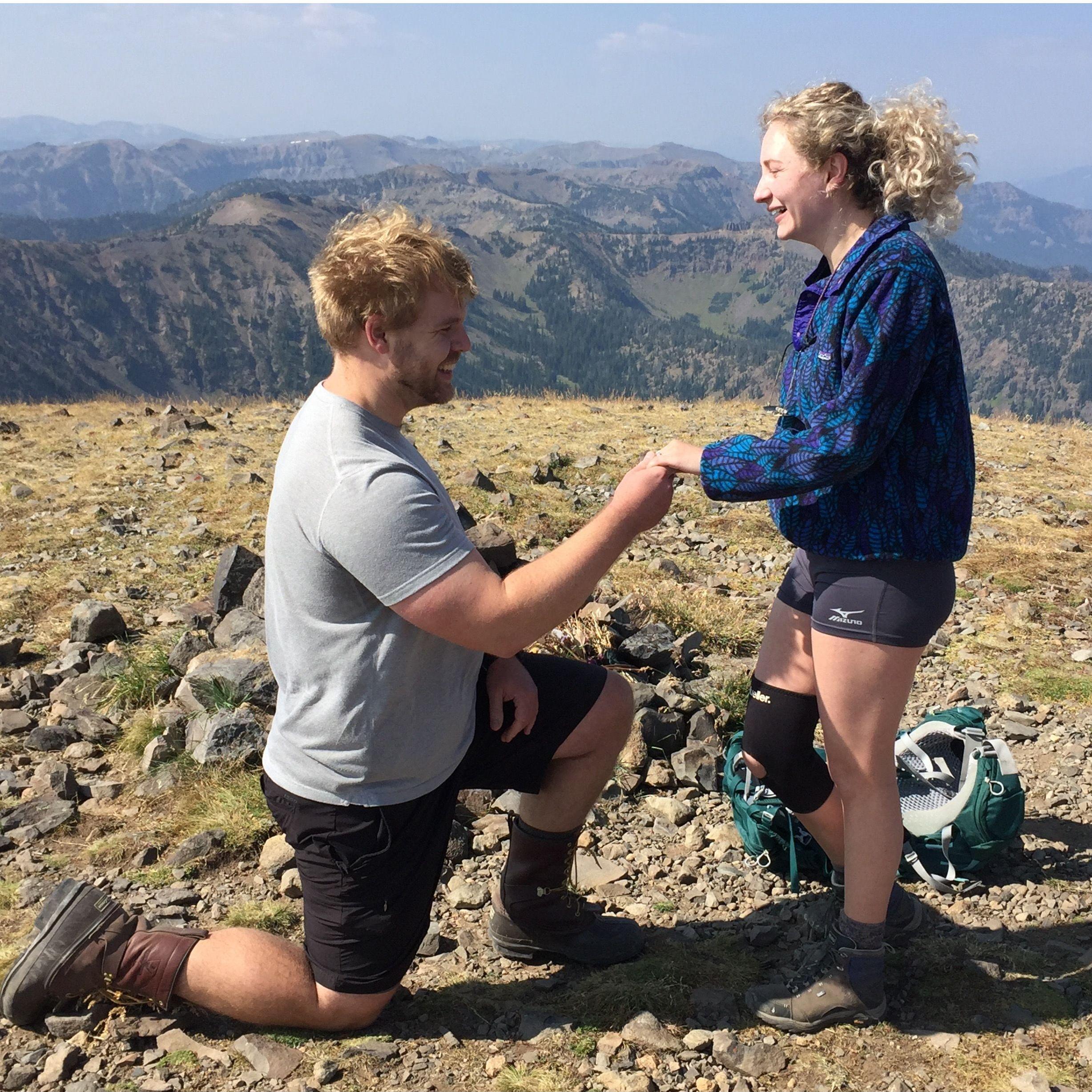 She said yes at 10,300 feet!