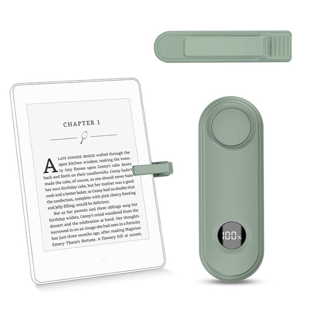 Inncarvs Remote Page Turner for Kindle Reading Accessories, Clicke for iPad iPhone Android Tablets E-Book Reading Noels, Camera Remote Shutter Selfie Controller, Green