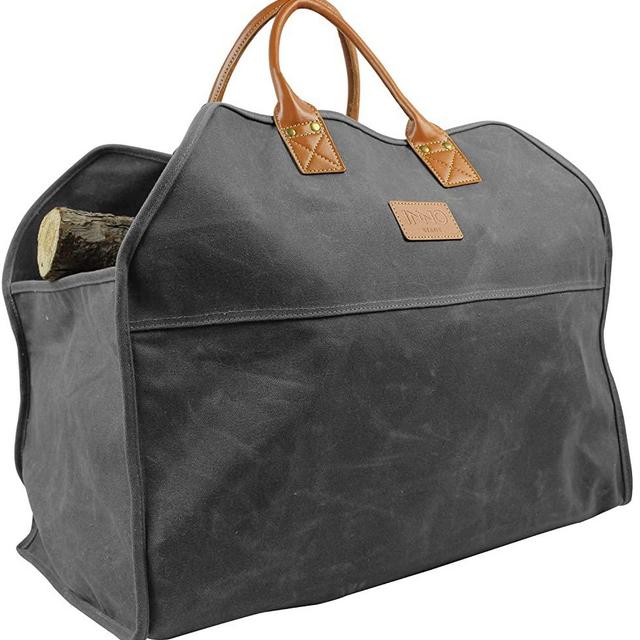 INNO STAGE Waxed Canvas Firewood Log Carrier, Extra Large Storage Tote Bag