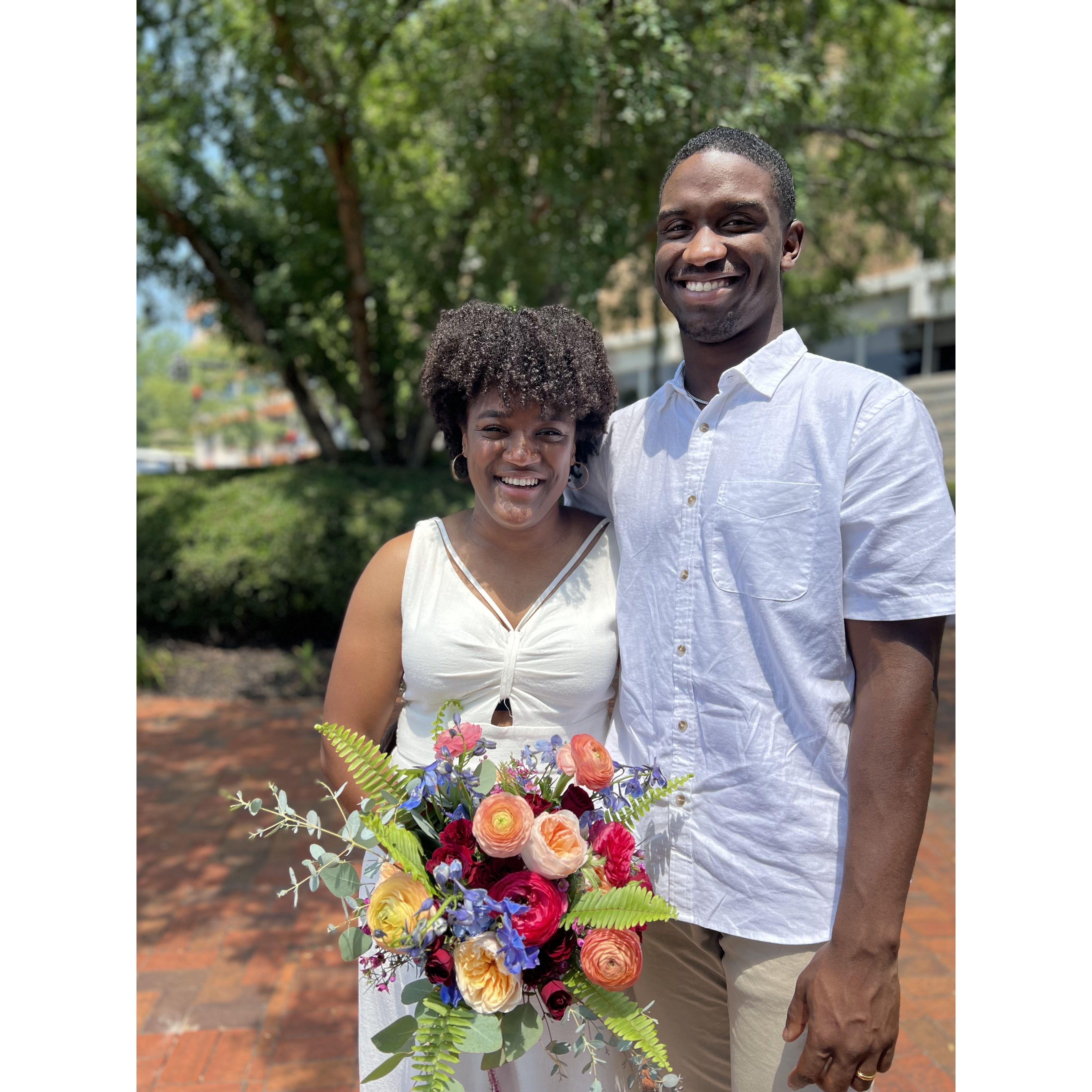 our courthouse wedding day