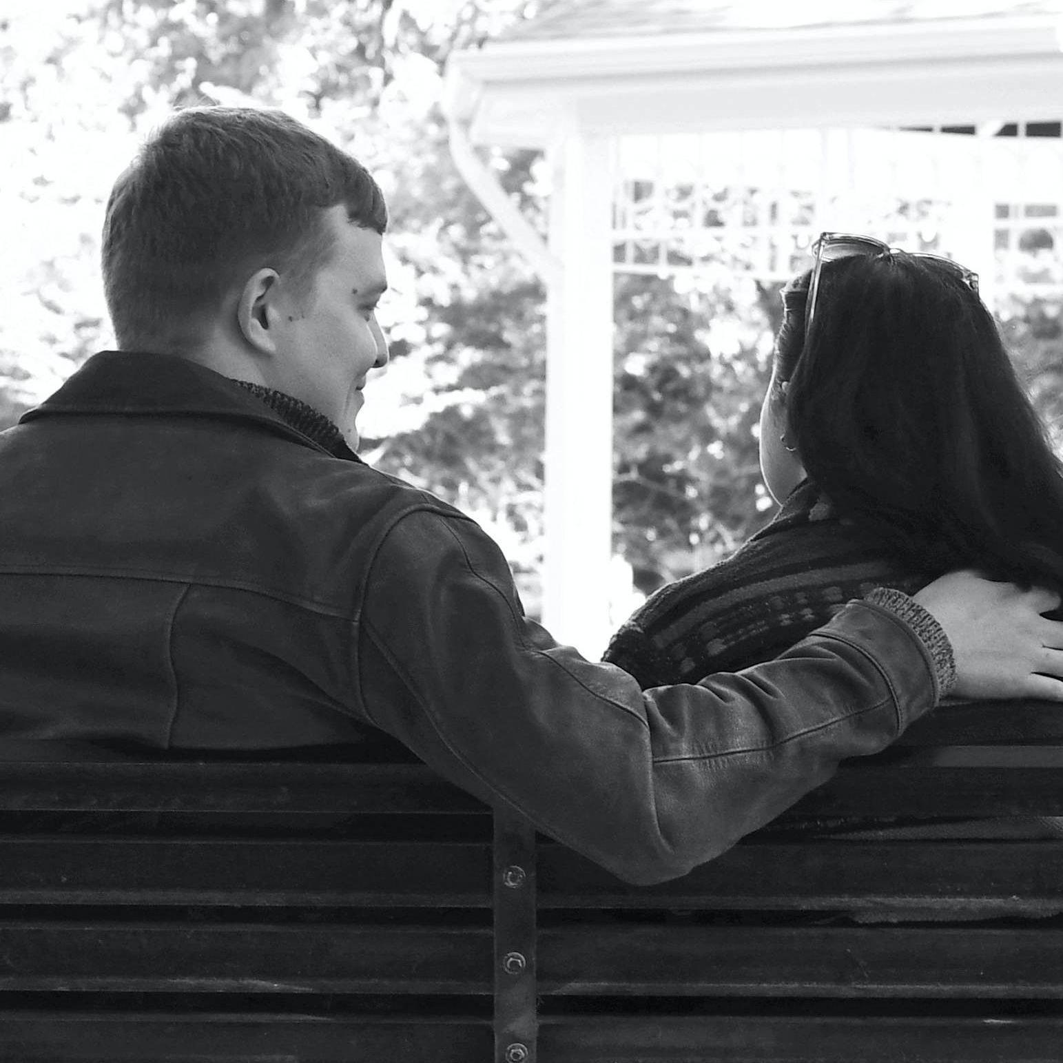 Taken as Dirk was about to propose, October 8, 2022. Dirk schemed with Jordan's mom and sister to scout this spot the day beforehand. Sage hid behind a tree to get pictures.