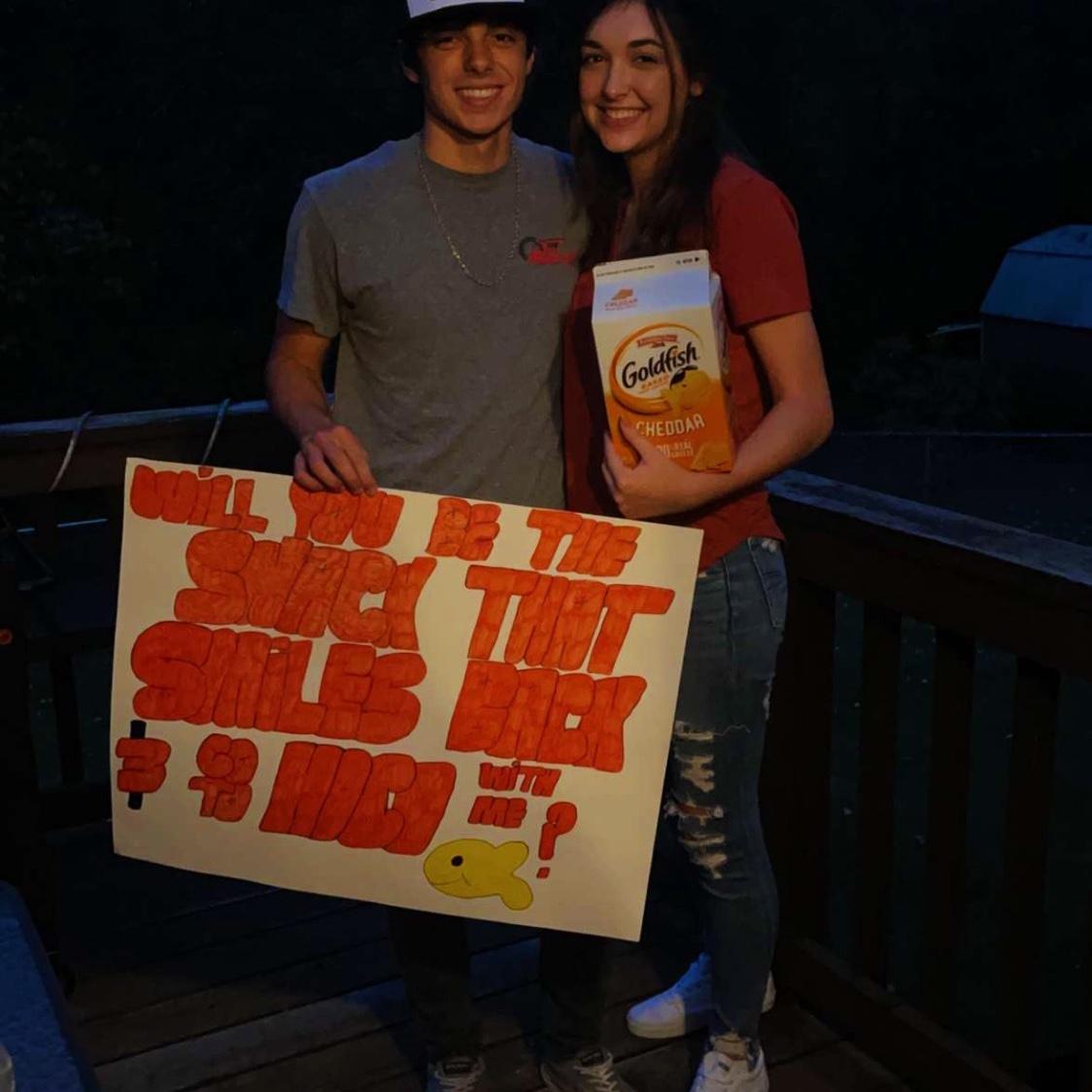 Our first “real” photo, Cameron asked Brittany to his junior year homecoming.