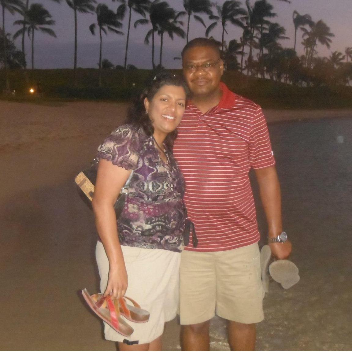 Our first trip together was to Hawaii.