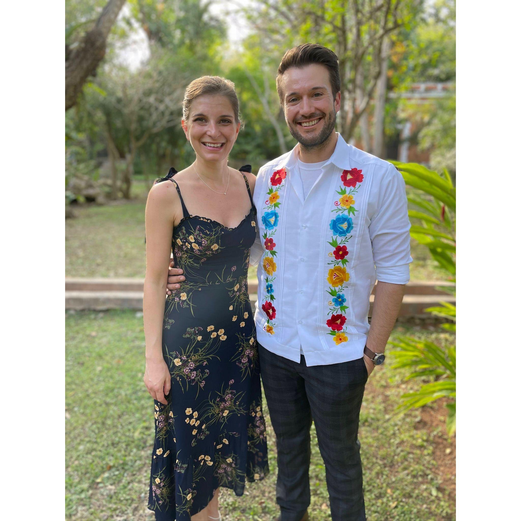 At a wedding in the Yucatan!