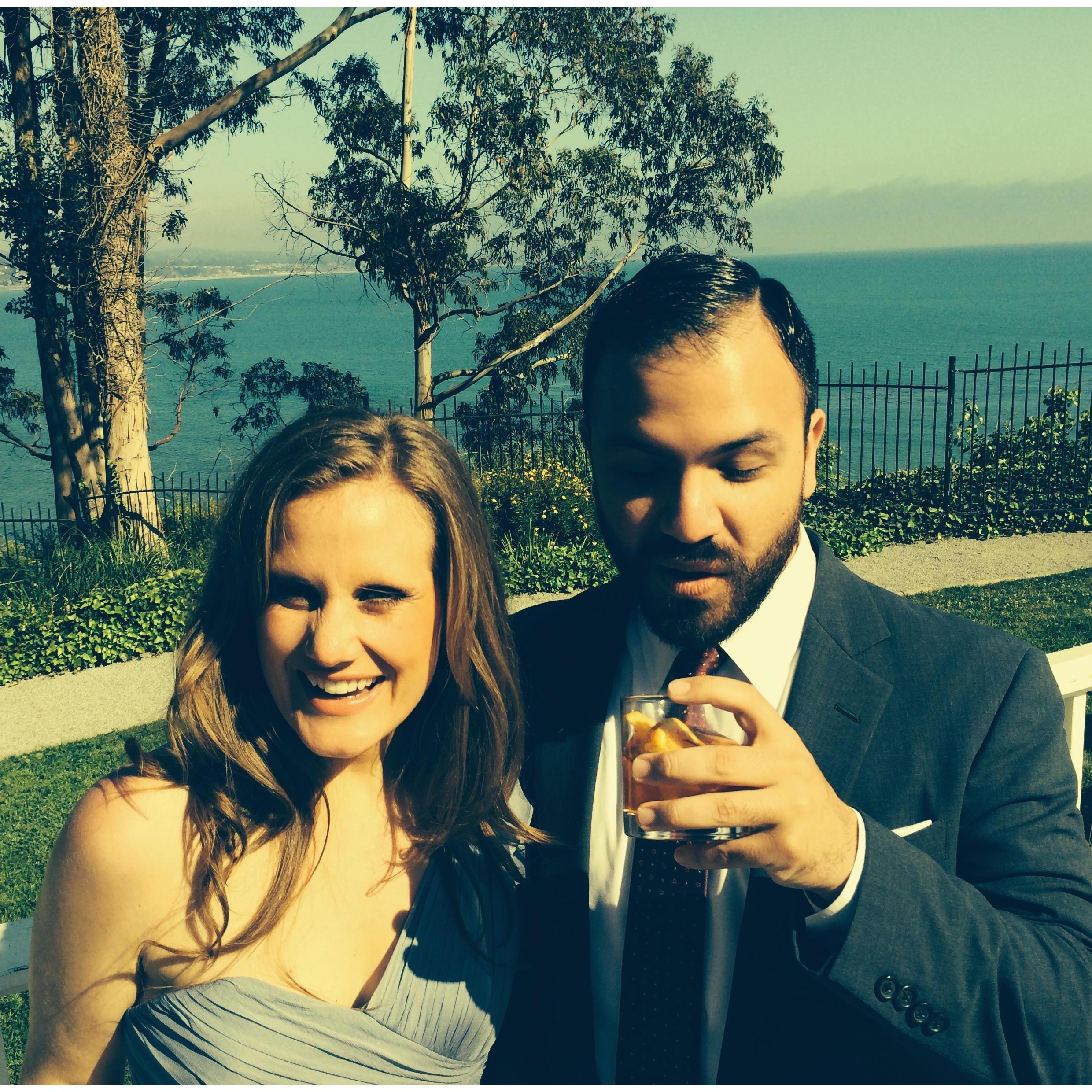 At Bri & Kam's gorgeous wedding overlooking the Pacific ocean.