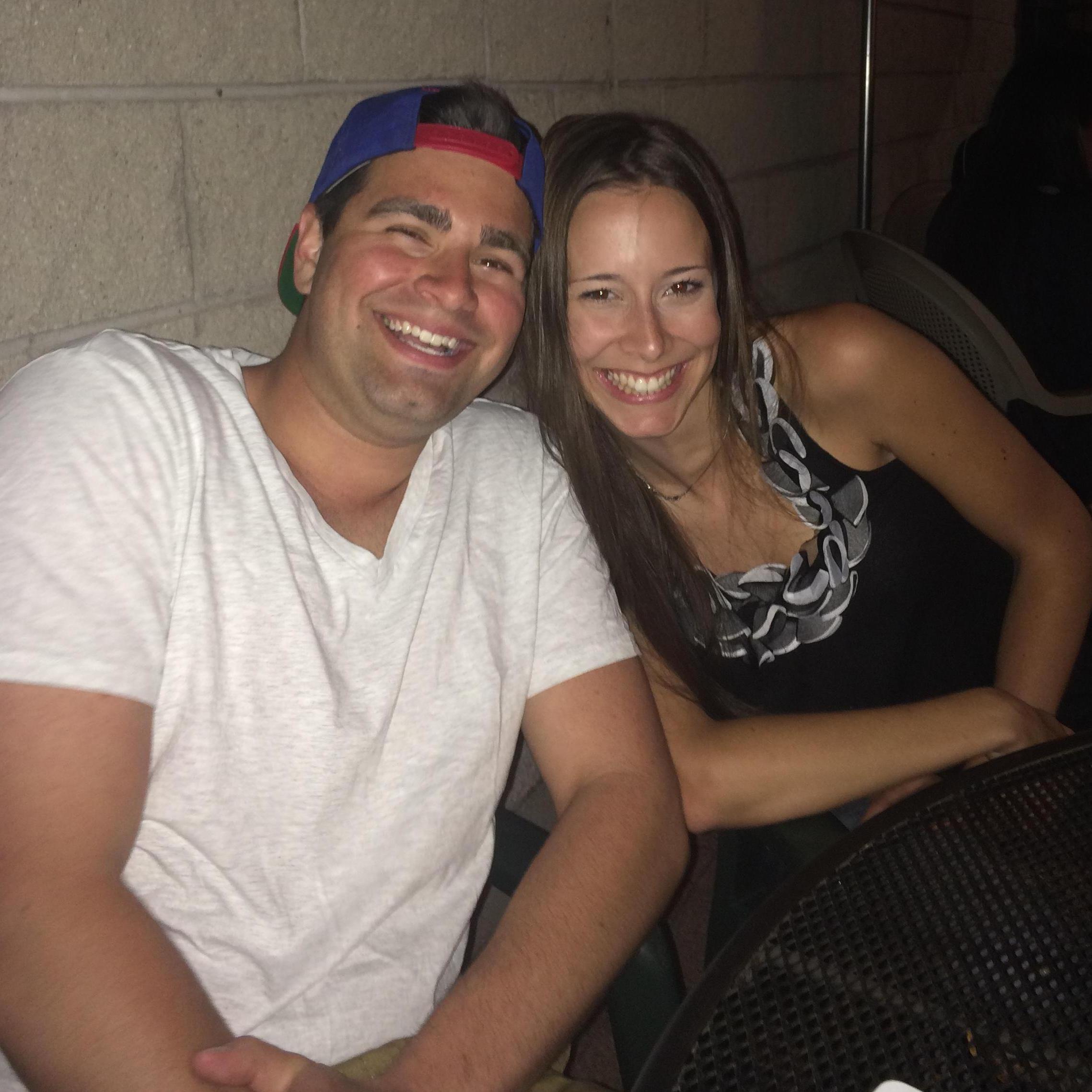 Mike Bawcum insisted we take a photo and capturing our first date in Chicago!