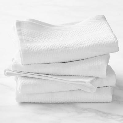 Williams Sonoma Classic Stripe Towels, Set of 4 & Dishcloths Bundle, Set of 4