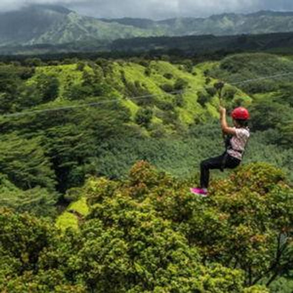 Ziplining in Kauai