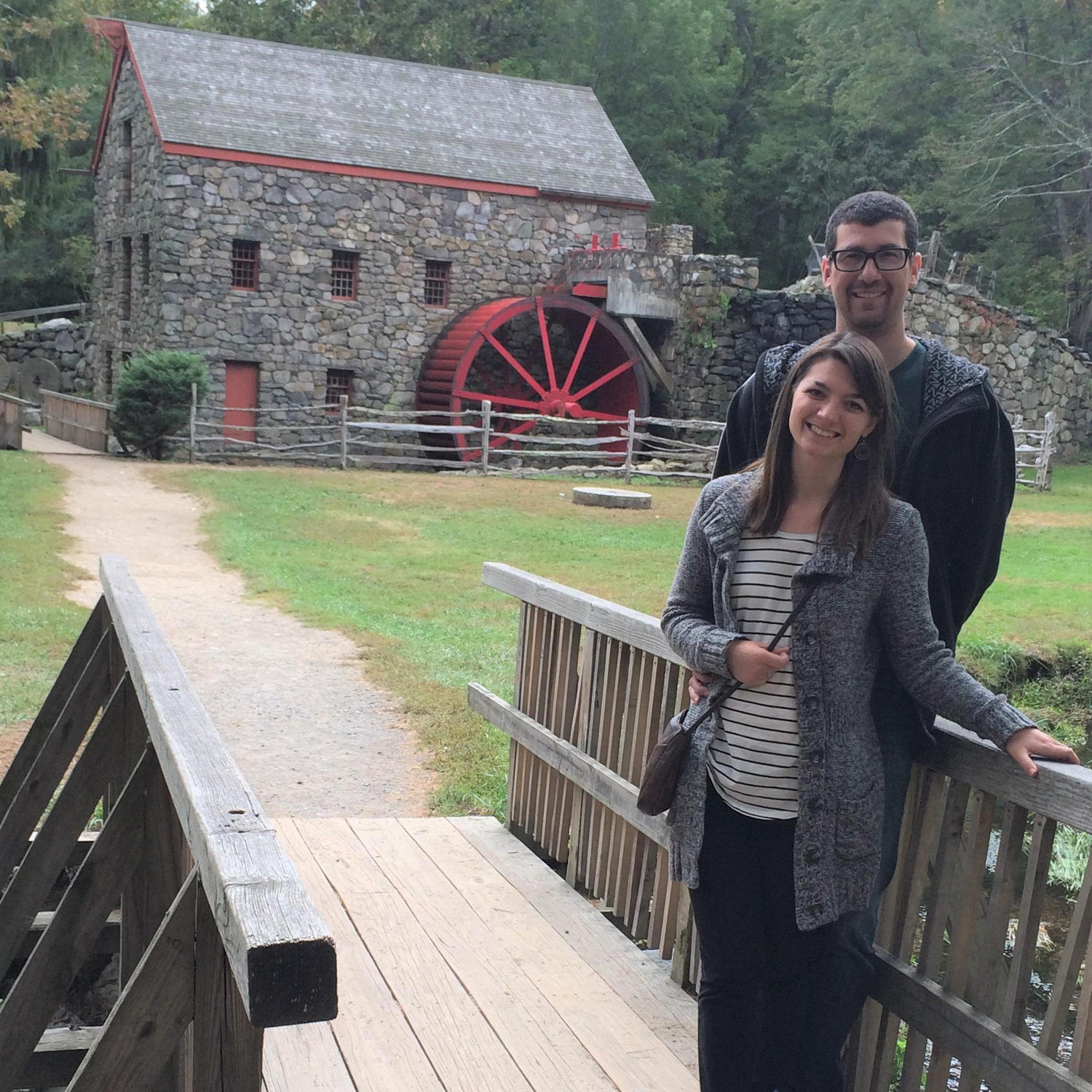 Visiting Hallie's mom hometown, Natick, Massachusetts, in 2015.