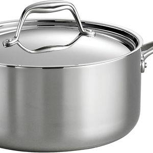 Tramontina Signature Tri-Ply Clad Stainless Steel 3-Quart Sauce Pan with Lid, Induction-Ready, Dishwasher-Safe, NSF-Certified, Made in Brazil