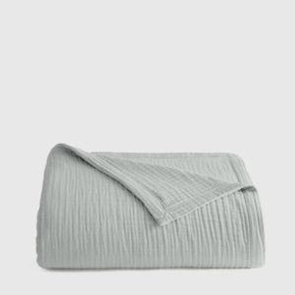Organic Airy Gauze Blanket - Mist, King/Cal King