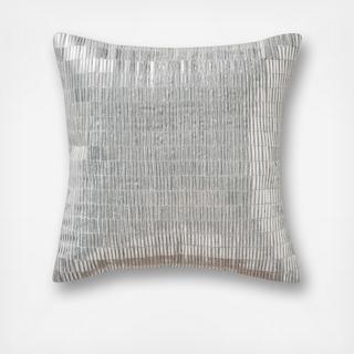 Hylton Silver Beaded Pillow