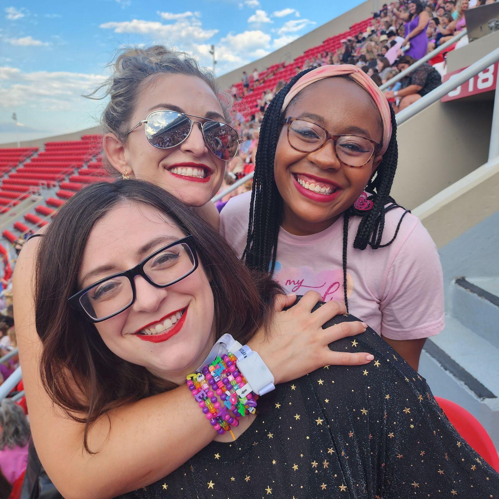 The Taylor Swift Eras Tour KC Date First picture of Gabbi, Emily and Aly together after Drew and Gabbi got engaged. Picture of the Future Sister In Laws