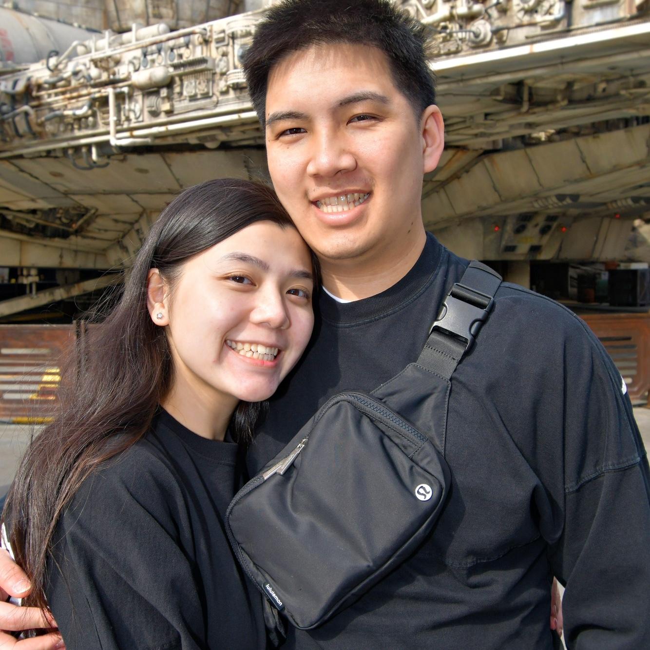 Us visiting Star Wars Land