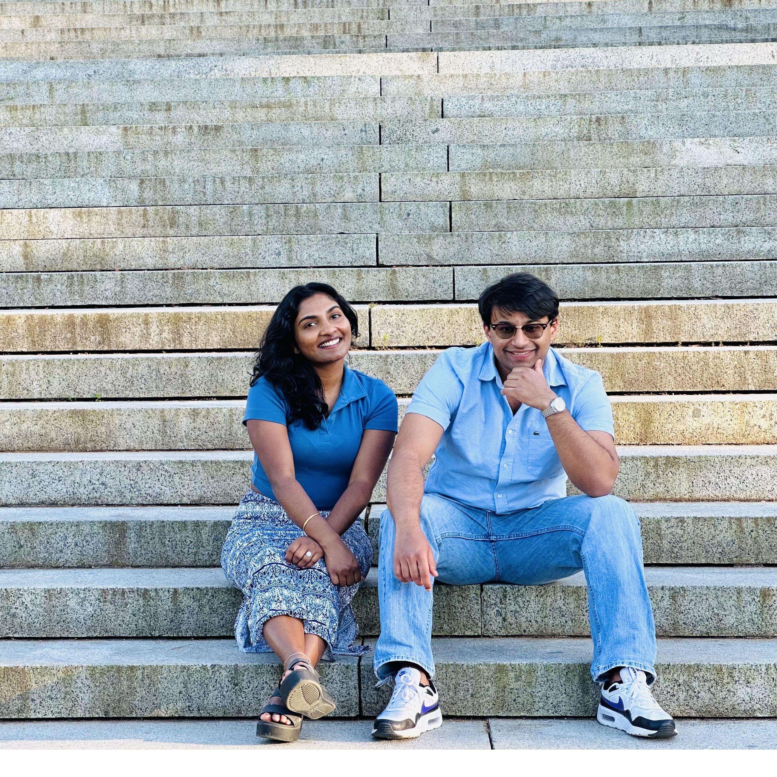 On the steps of the Washington Capitol Building with Nitya's family!