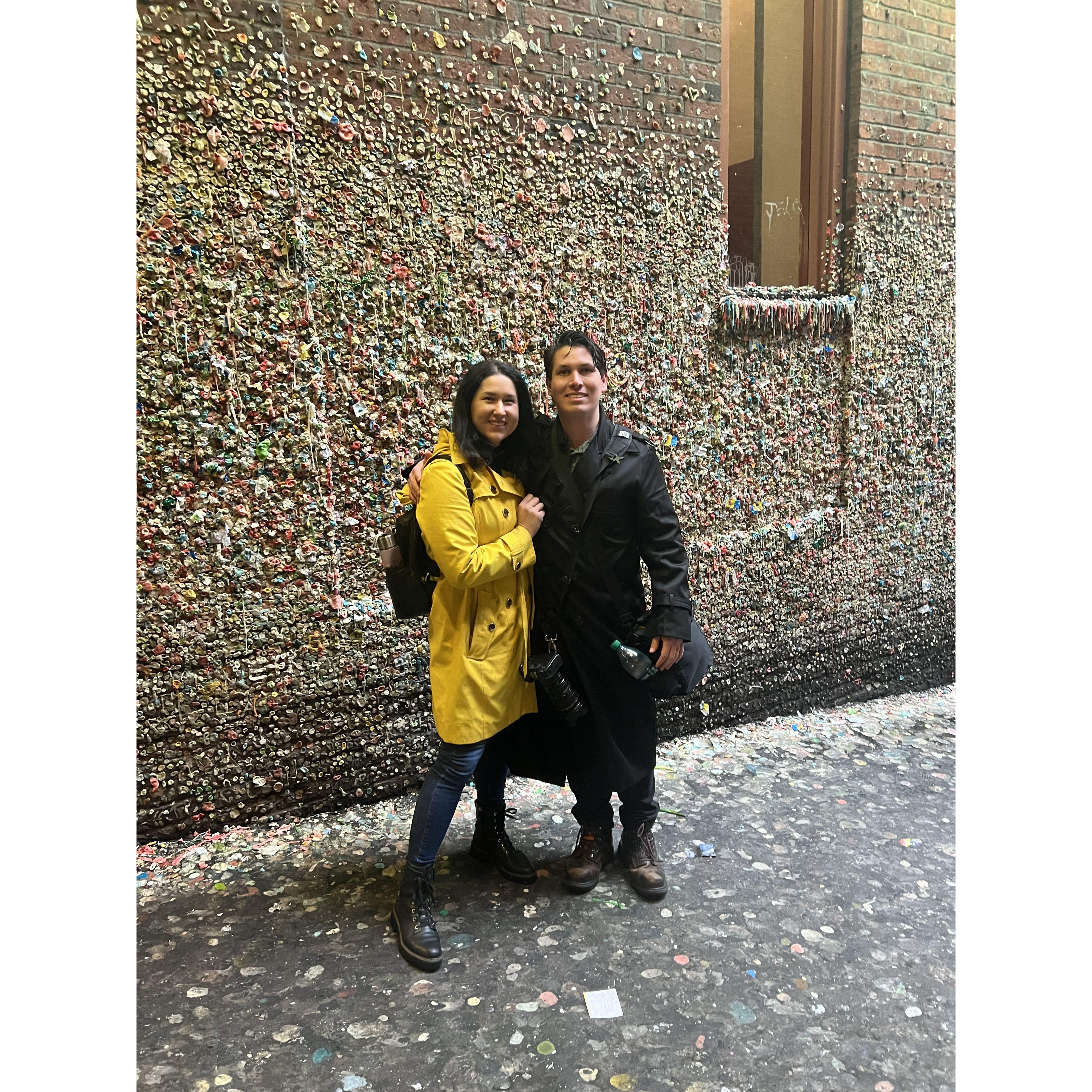 Gum wall in Seattle, WA