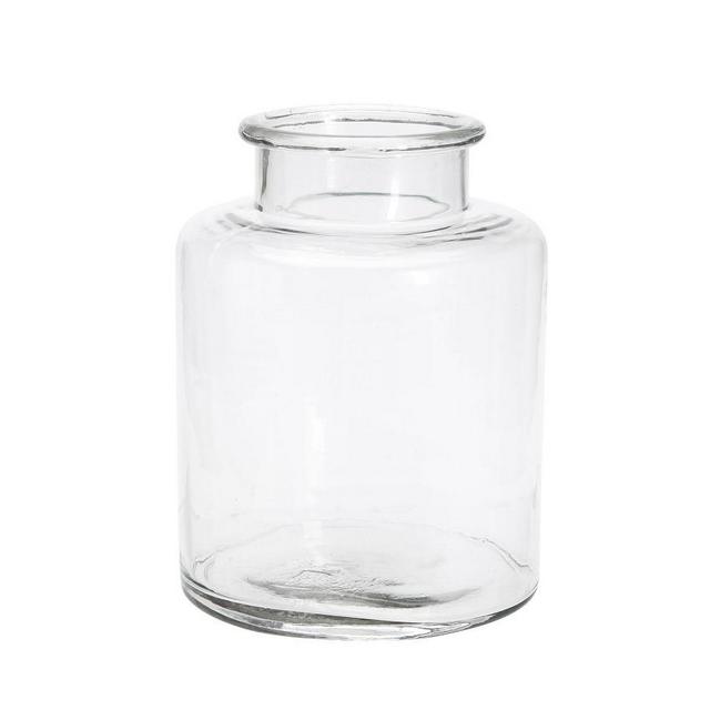 Shouldered Clear Glass Vase, Large