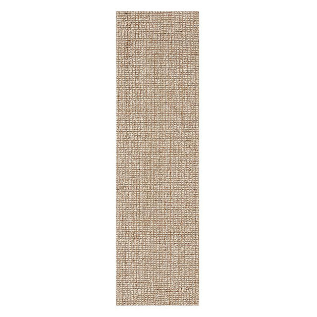 Chunky Wool/Jute Rug, 2.5 x 9', Natural