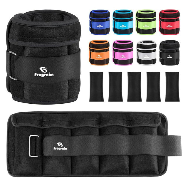 Adjustable Ankle Weights 1-3/4/5/6/8/10/12/15/20 LBS Pair with Removable Weight for Jogging, Gymnastics, Aerobics, Physical Therapy