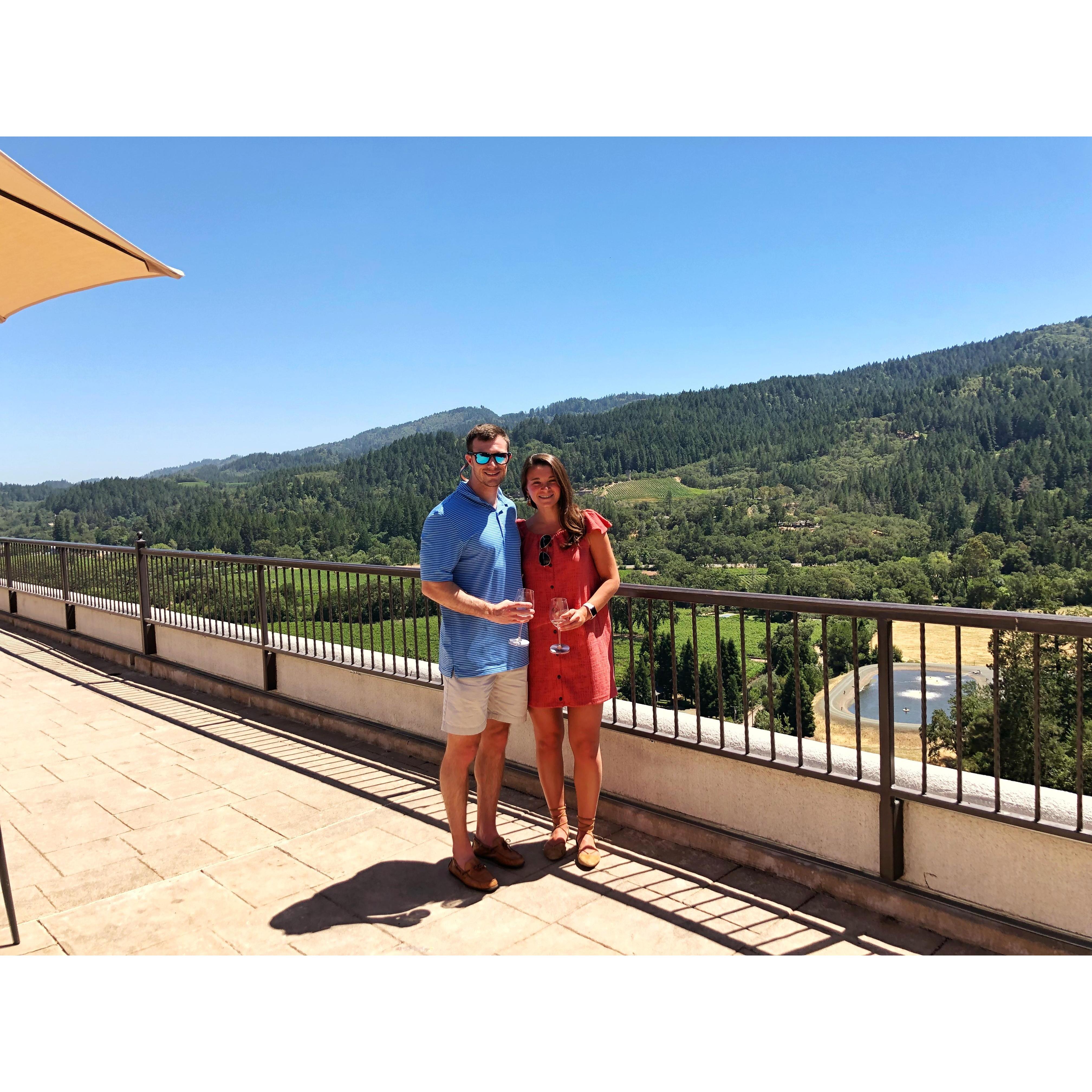 Although we've lived on the East Coast our whole lives, we certainly have a better understanding of "West Coast, Best Coast" after this trip to Napa. Soaking it all in at Stirling Vineyards.