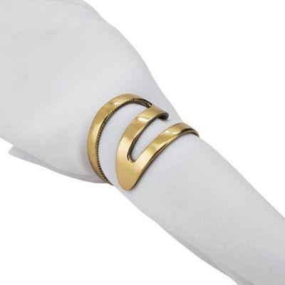 Saro Lifestyle Zig Zag Napkin Rings (Set of 4)